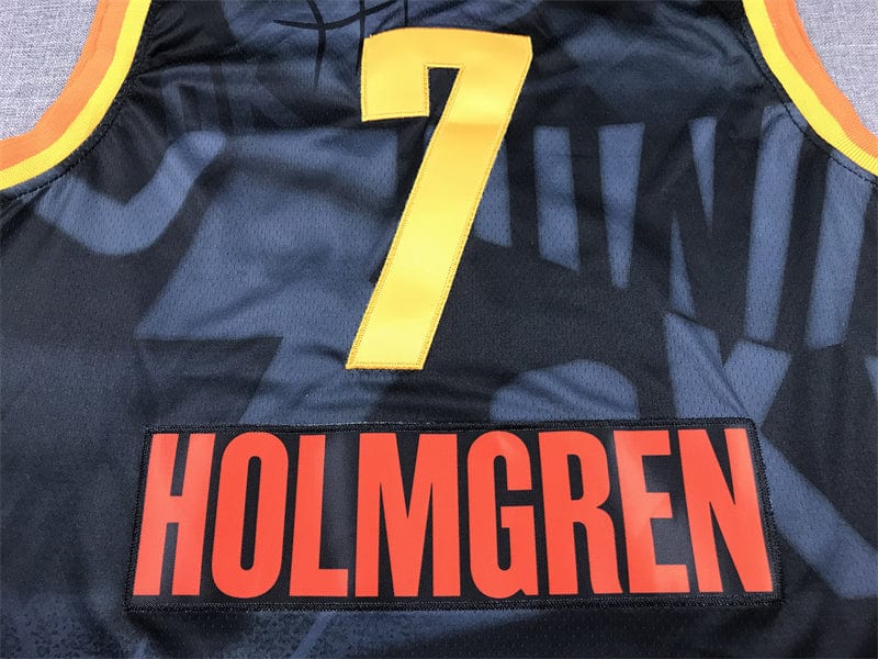 Men's jersey 2024 season Thunder #7 Black City Edition HOLMGREN