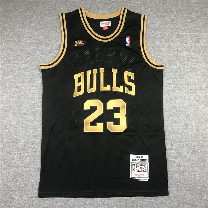 Classic NBA Michael Jordan Bulls Finals Black Gold