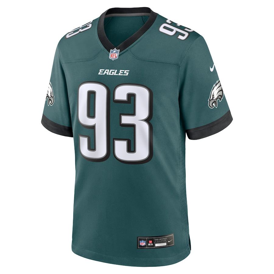 Men's Philadelphia Eagles Milton Williams Nike Midnight Green Team Game Jersey