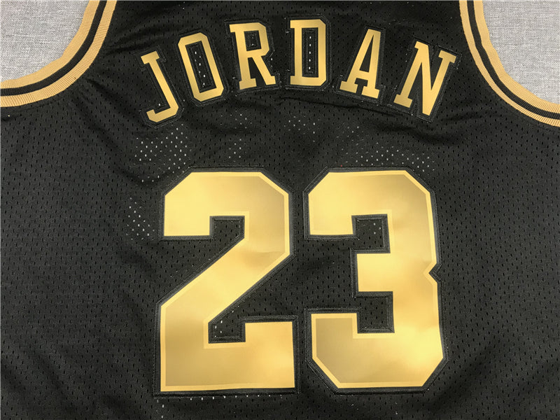 Classic NBA Michael Jordan Bulls Finals Black Gold
