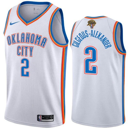 Shai Gilgeous-Alexander Oklahoma City Thunder 2025 Finals White Jersey