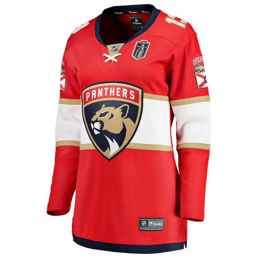 Women's Florida Panthers Sam Reinhart Fanatics Red 2025 Stanley Cup Final Home Breakaway Player Jersey