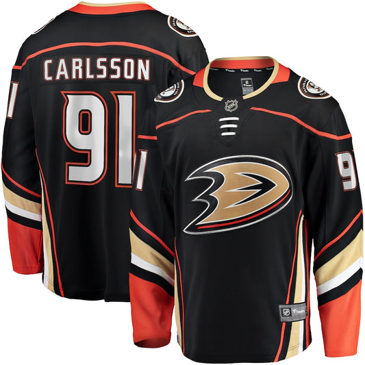 Leo Carlsson Anaheim Ducks   Home Breakaway  Jersey - Black