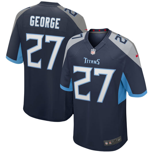 Eddie George Tennessee Titans Nike Game Retired   Jersey - Navy