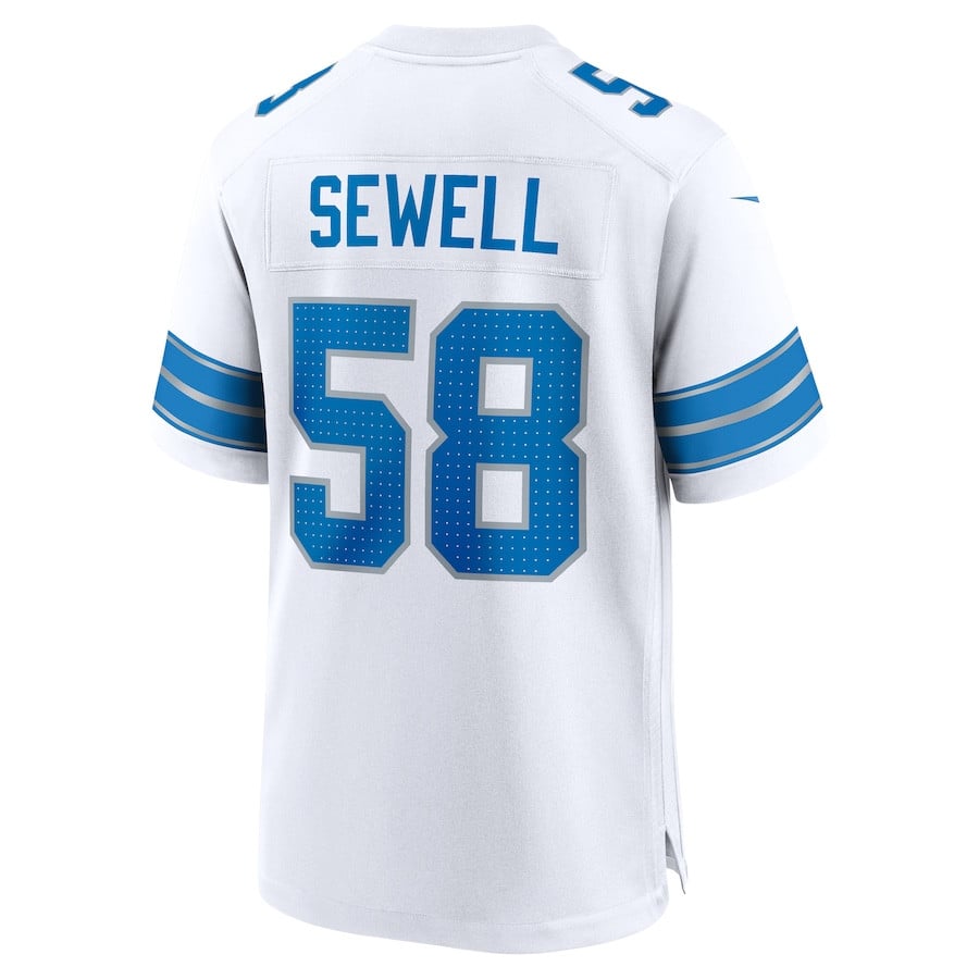 Penei Sewell #58 Detroit Lions Limited Jersey - Men's, White - National Football League 2024