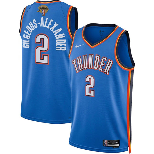 Shai Gilgeous-Alexander Oklahoma City Thunder 2025 Finals Blue Jersey