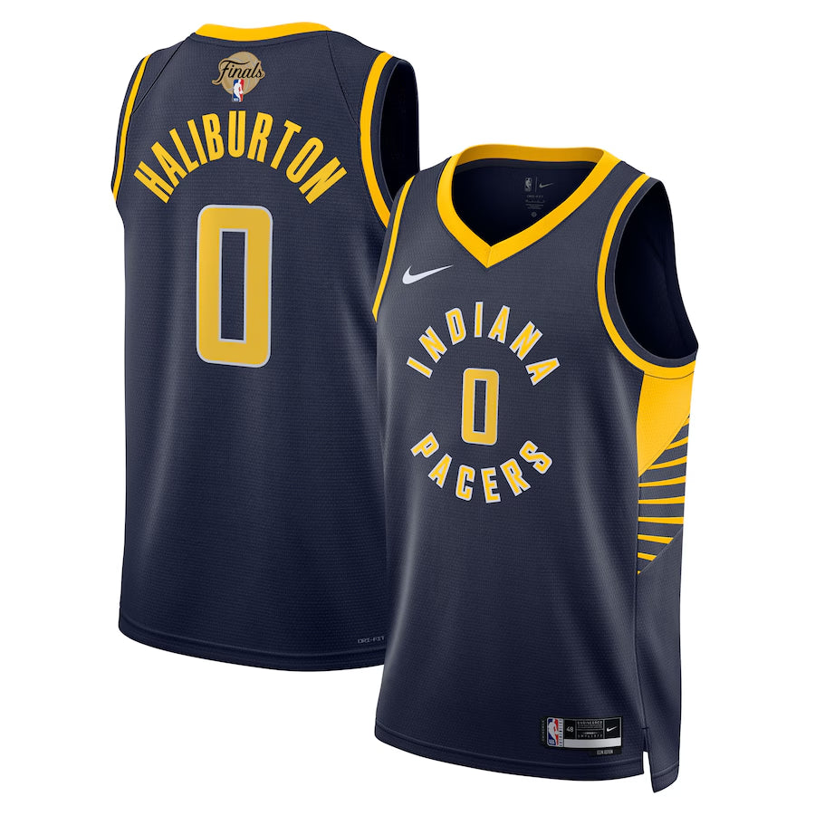 Indiana Pacers Tyrese Haliburton Nike Navy 2025 NBA Finals Swingman Jersey - Icon Edition