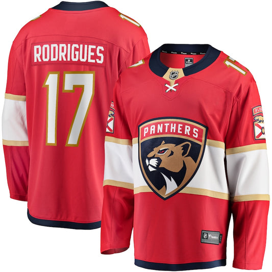 Evan Rodrigues Florida Panthers   Home Breakaway Jersey - Red
