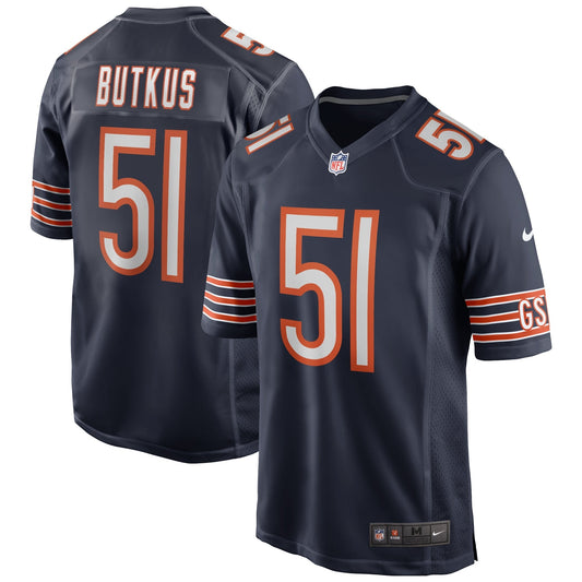 Dick Butkus Chicago Bears Nike Game Retired   Jersey - Navy