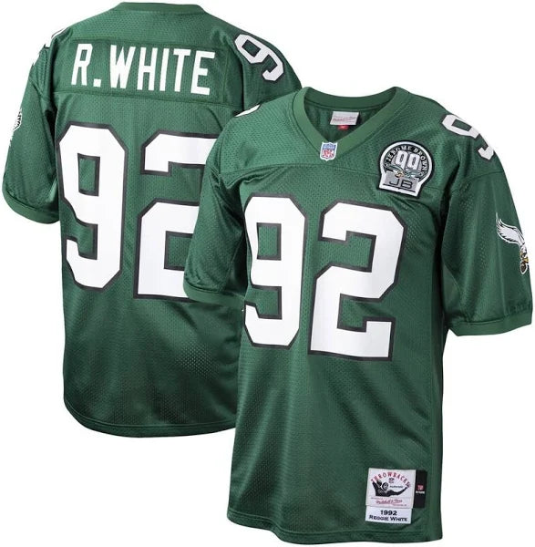 Men's Mitchell & Ness Reggie White Green Philadelphia Eagles Authentic Throwback Retired Player Jersey