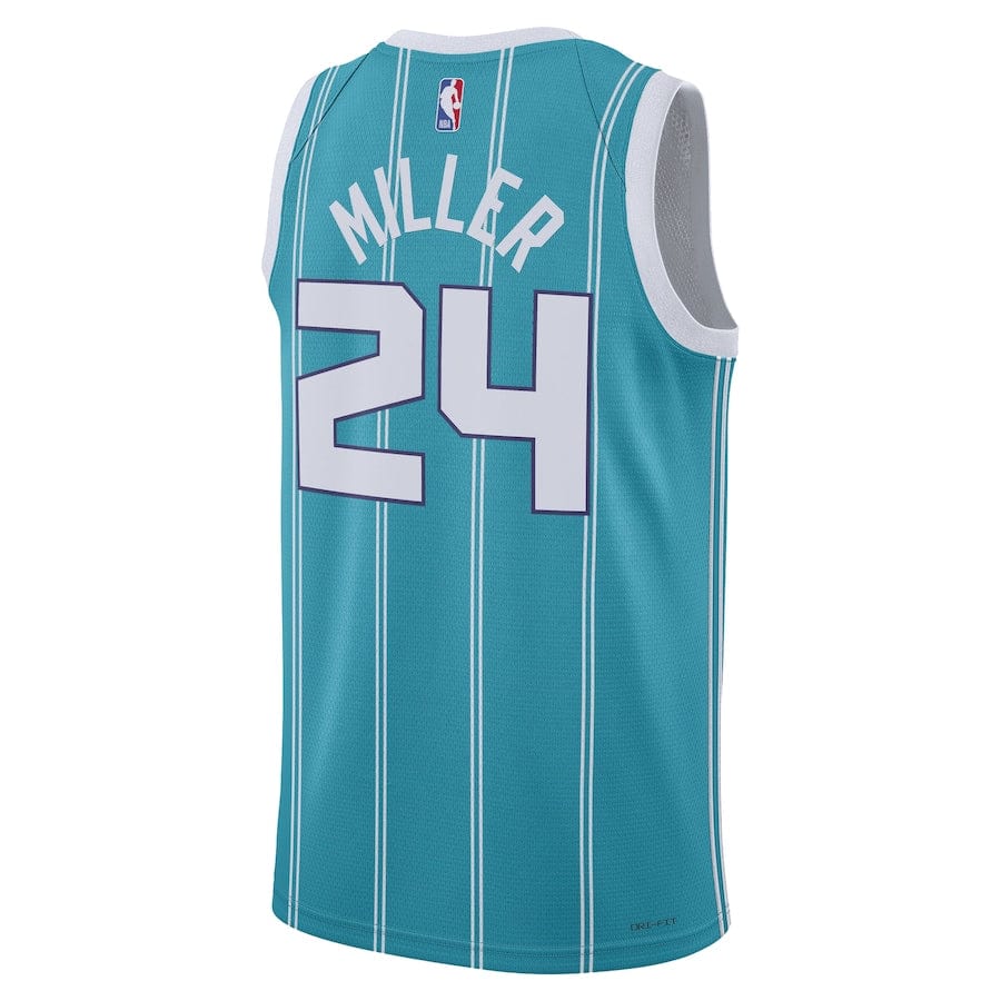 Men's Brandon Miller Teal Charlotte Hornets 2023-2024 season Jersey