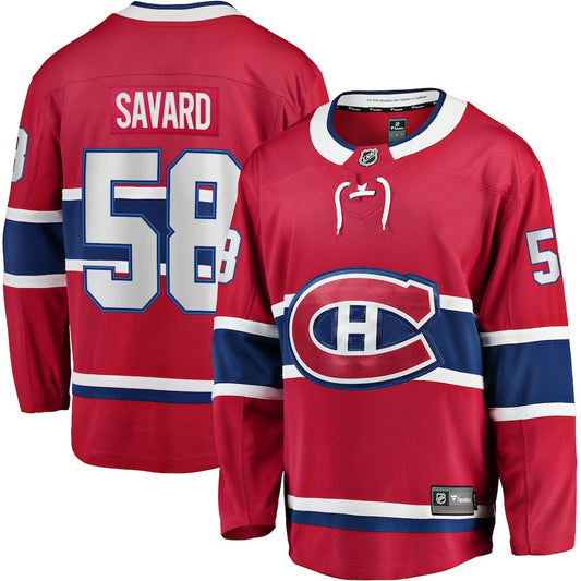 David Savard Montreal Canadiens   Home Breakaway  Jersey - Red