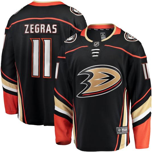 Trevor Zegras Anaheim Ducks   Home Breakaway  Jersey - Black
