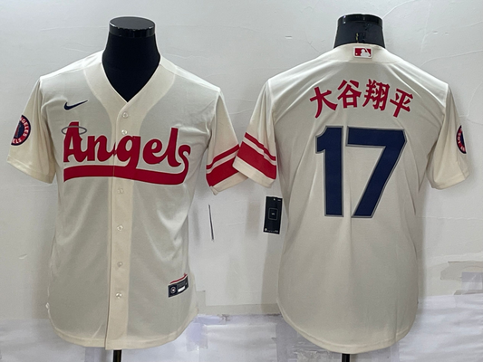 Men's Los Angeles Angels Shohei Ohtani #17 Cream City Connect Replica Team Jersey