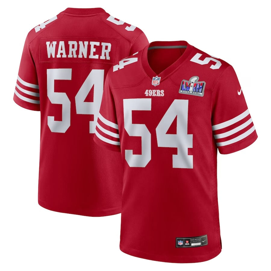 Fred Warner San Francisco 49ers Super Bowl 2024 Jersey