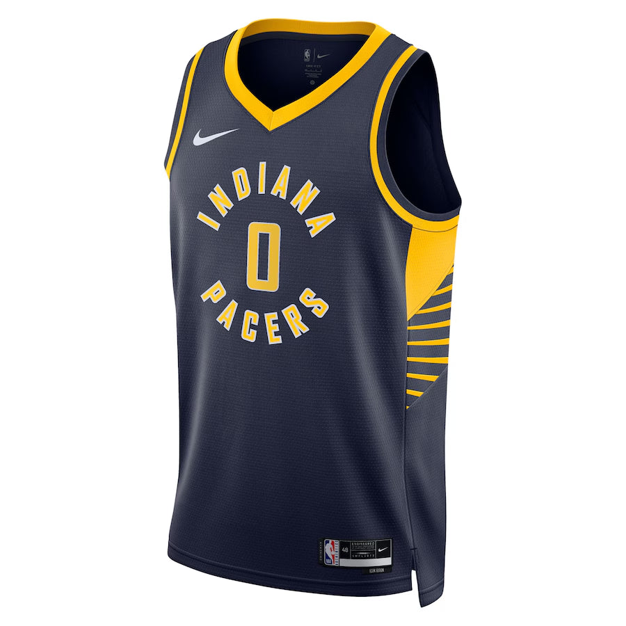 Indiana Pacers Tyrese Haliburton Nike Navy 2025 NBA Finals Swingman Jersey - Icon Edition